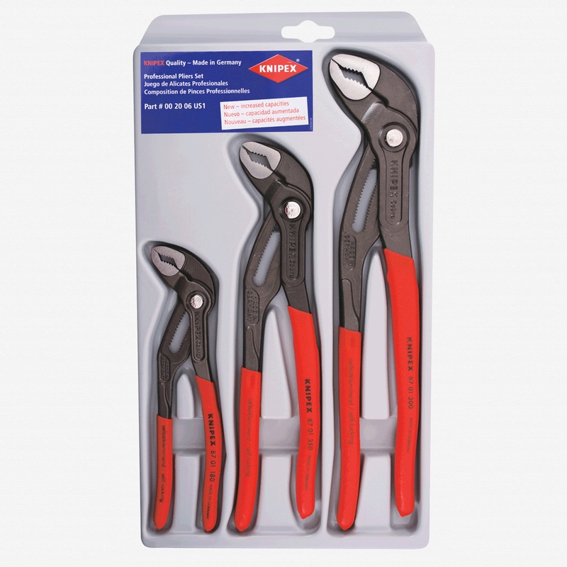 Knipex 3pcs Cobra Pliers Set, 7