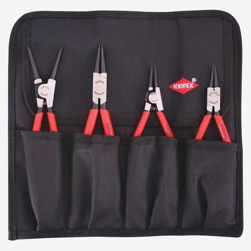 Knipex 4 Piece Circlip Pliers Set in Pouch - Straight