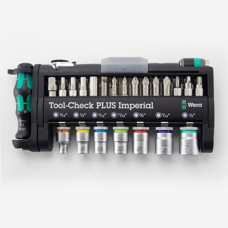 Wera 056491 Tool-Check Plus Bit Ratchet Set with Sockets - Imperial
