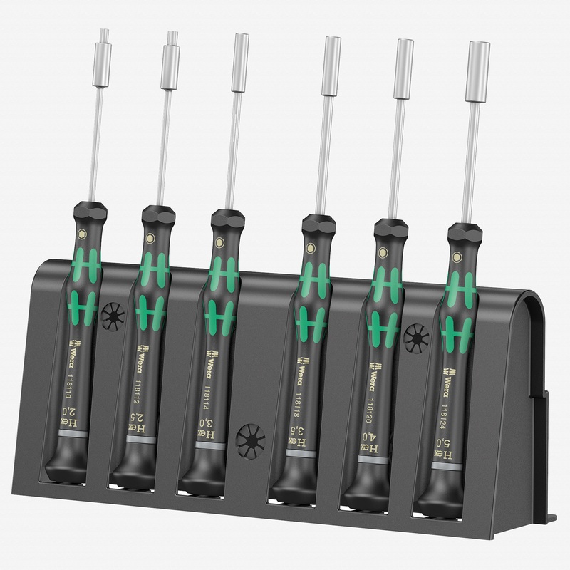 Wera 118158 Kraftform Micro Metric Precision Nut Driver Set + Rack
