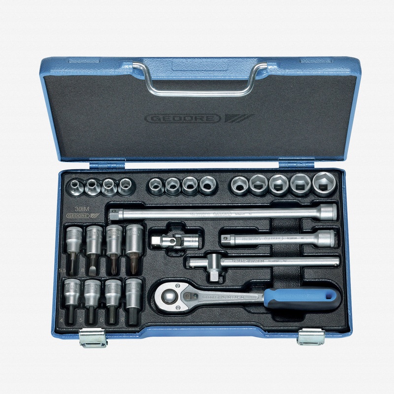 Gedore 30 IMU-10 Socket set 3/8" 26 pcs hex IN-IS-PH