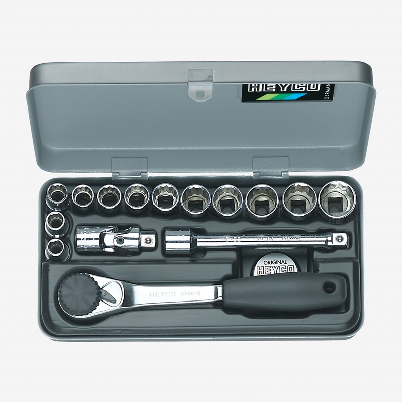 Heyco SAE 12 Point 3/8" Drive Socket Set, 15 Pieces
