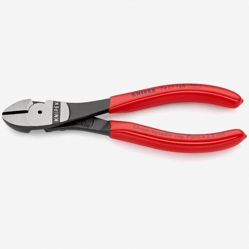 Knipex 6.3" High Leverage Diagonal Cutters - Plastic Grip
