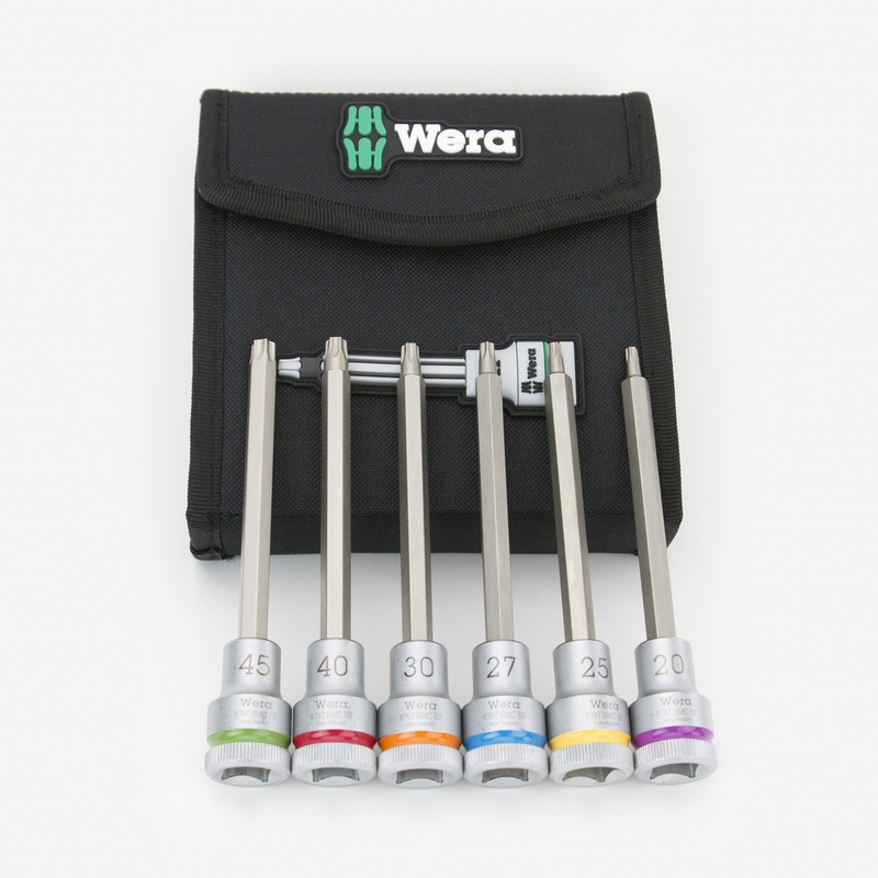 Wera 004211 Zyklop Torx Bit Socket Set Long - 1/2" Drive with Holding Function T20-T45