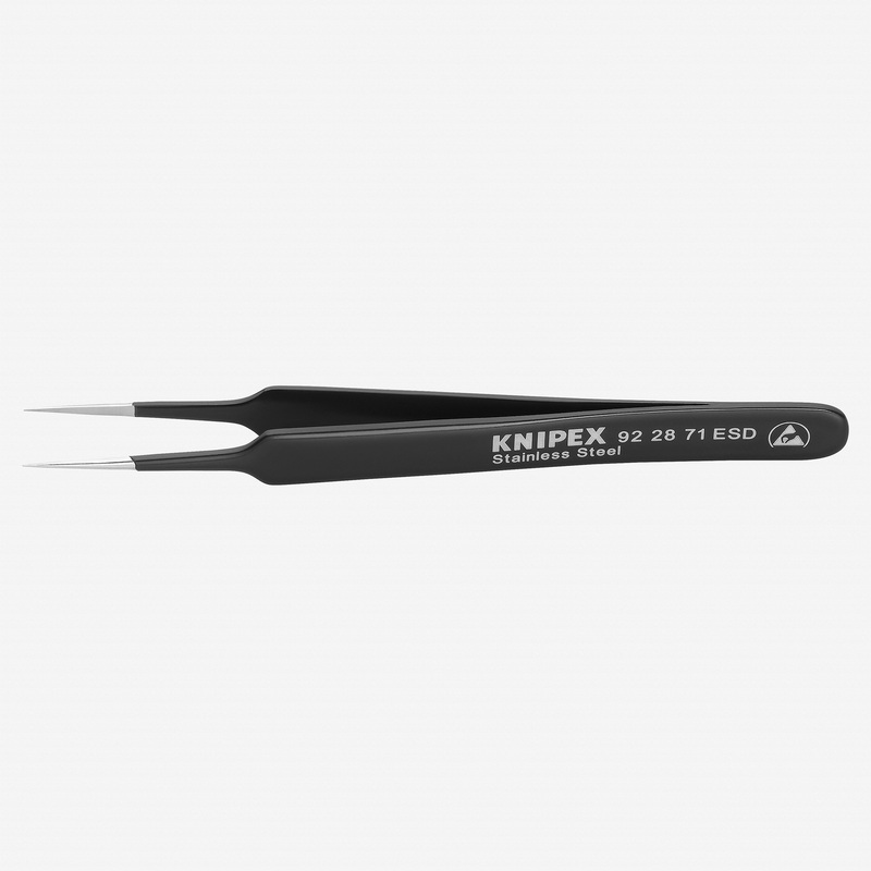 Knipex ESD Precision Tweezers needle-point shape, straight pattern