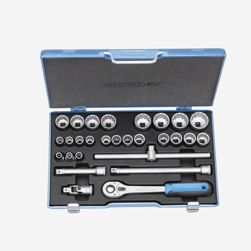 Gedore D 19 VMU-10 Socket set 1/2" 28 pcs UD 10-36 mm
