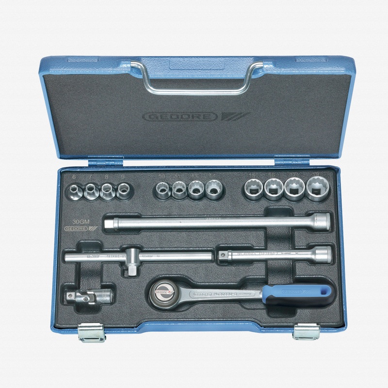 Gedore D 30 GMU-3 Socket set 3/8" 17 pcs UD 6-19 mm