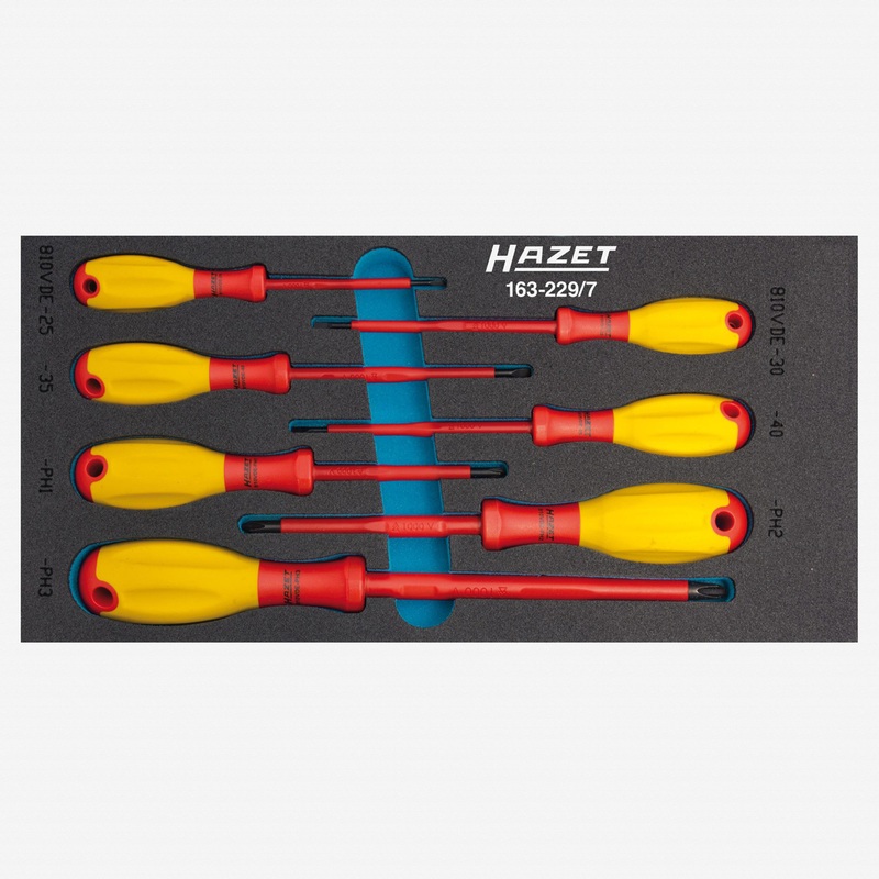 Hazet 163-229/7 VDE screwdriver set - Phillips and Slotted