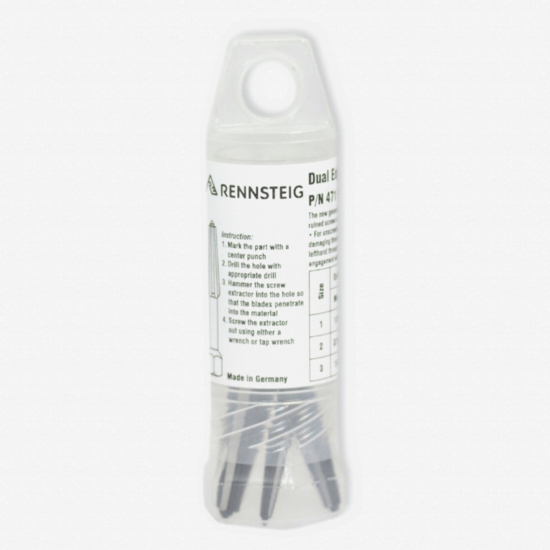 Rennsteig Double Edged Screw Extractor 3 Piece Set (Size 1-3)