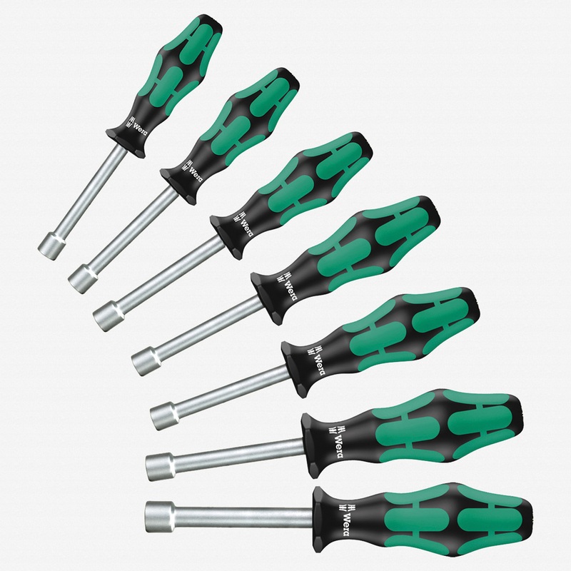 Wera 345230 Kraftform Plus Hollow Shaft Nut Driver Set, SAE