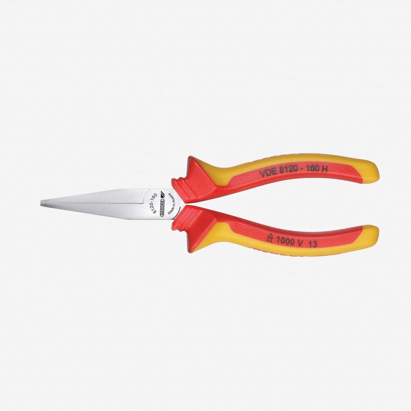 Gedore VDE 8120-160 H VDE Flat nose pliers with VDE insulating sleeves