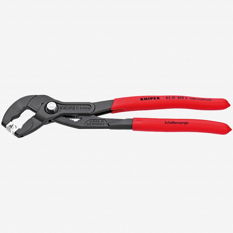 Knipex 10" Cobra Hose Clamp Pliers for Click Clamps - Plastic Grip