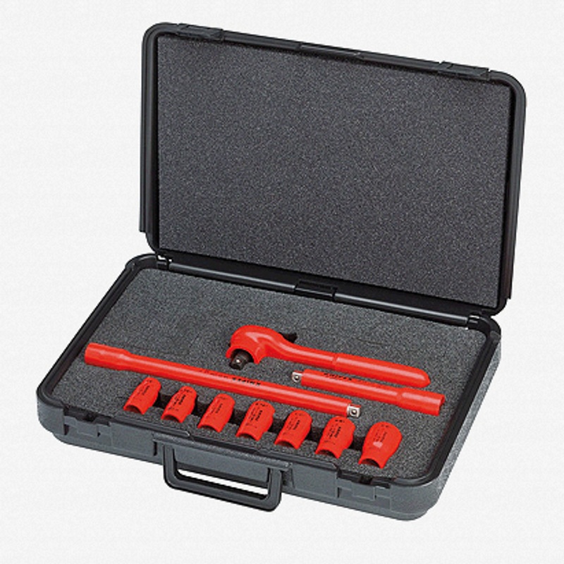 Knipex 10 Piece Metric Insulated 1/2" Socket Set