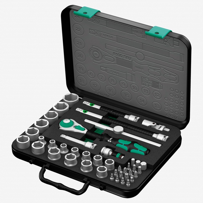 Wera 003594 Zyklop Ratchet Premium 3/8" Drive Metric Set