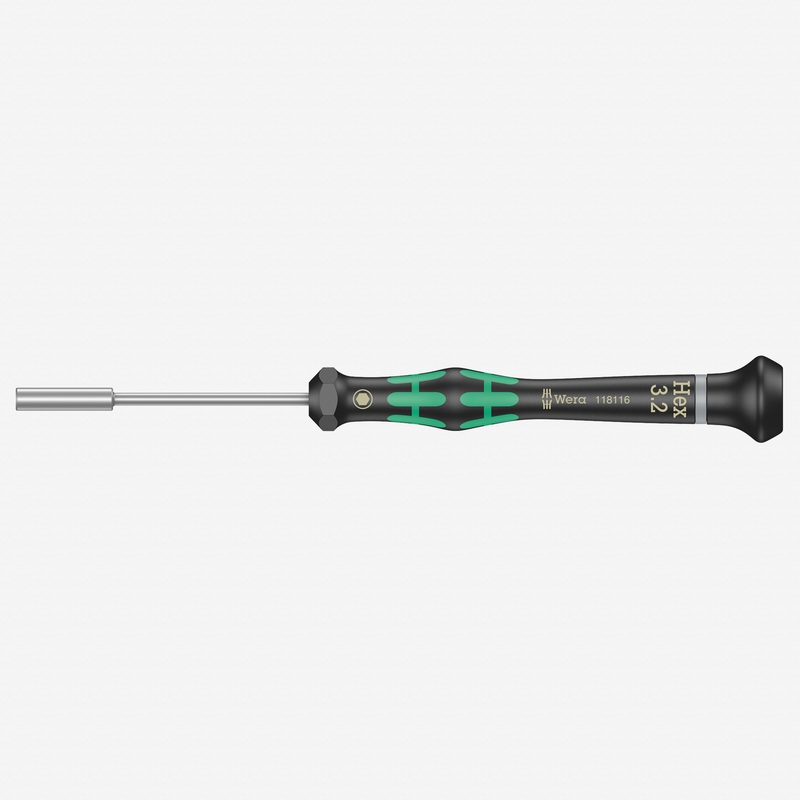 Wera 118116 3.2 x 60mm Kraftform Micro Precision Nut Driver