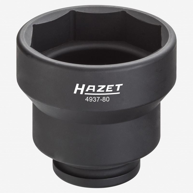 Hazet 4937-80 Commercial vehicle axle nut socket 80mm 8 pt