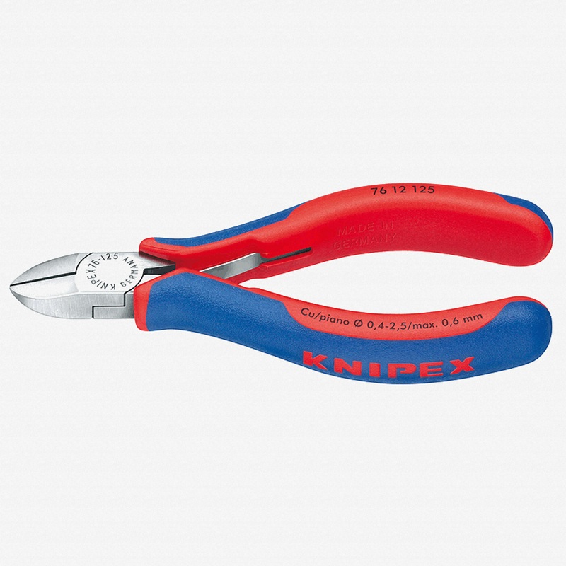 Knipex 5" Diagonal Cutters for electromechanics w/ Spring - MultiGrip