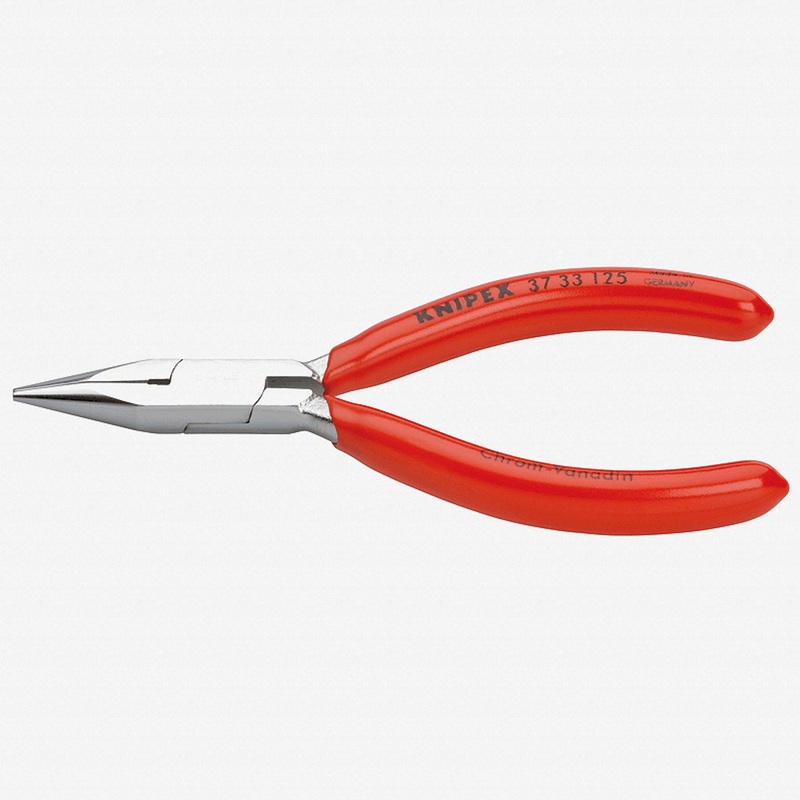Knipex Precision Mechanic's Gripping Pliers (half-round jaws) - Chrome w/ Plastic Grip