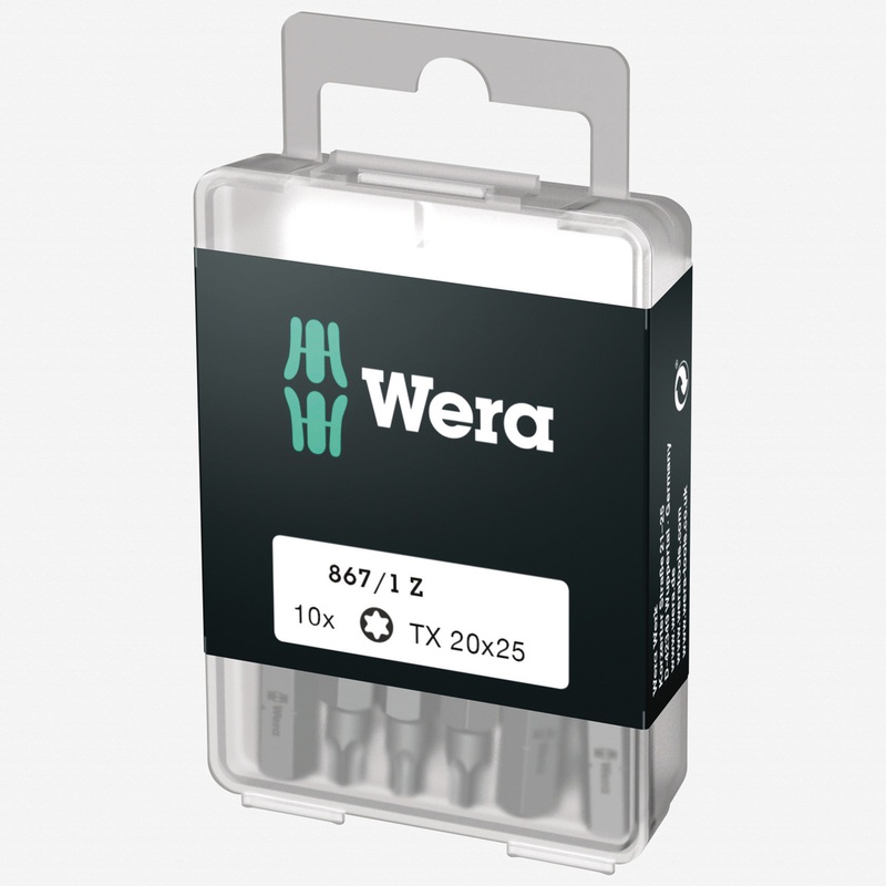 Wera 072406 DIY T10 x 25mm Torx Insert Bit - 10 Pack