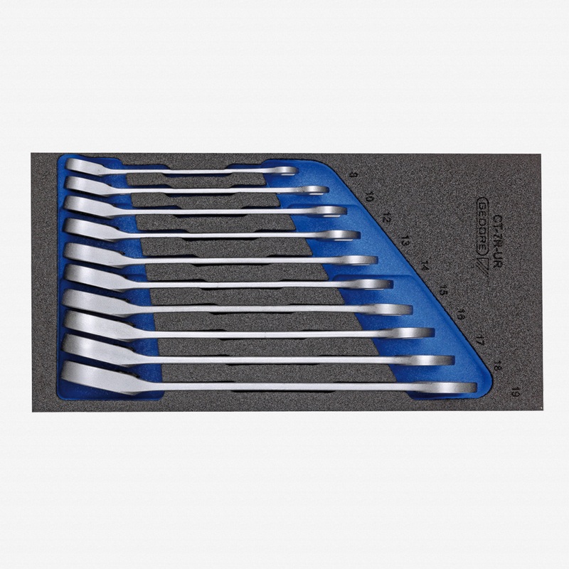 Gedore 1500 CT1-7 UR Combination ratchet spanner set in 1/3 CT module
