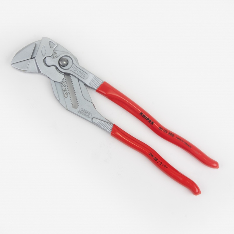 Knipex 12" Pliers Wrench - Chrome Plastic Grip