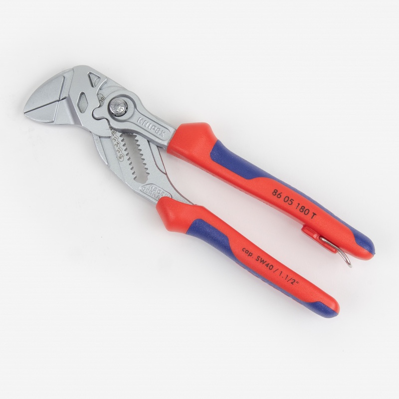 Knipex 7" Pliers Wrench - MultiGrip Tethered Attachment