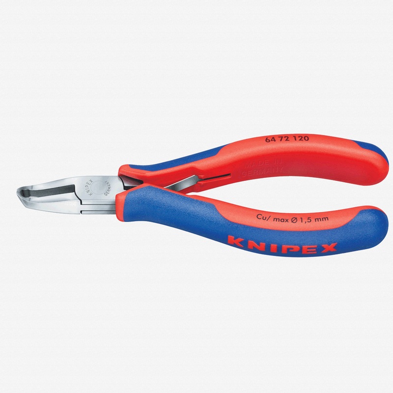 Knipex Electronics Oblique 35 Degree End Cutting Nippers, Mini-Blade w/ Small Bevel, MultiGrip