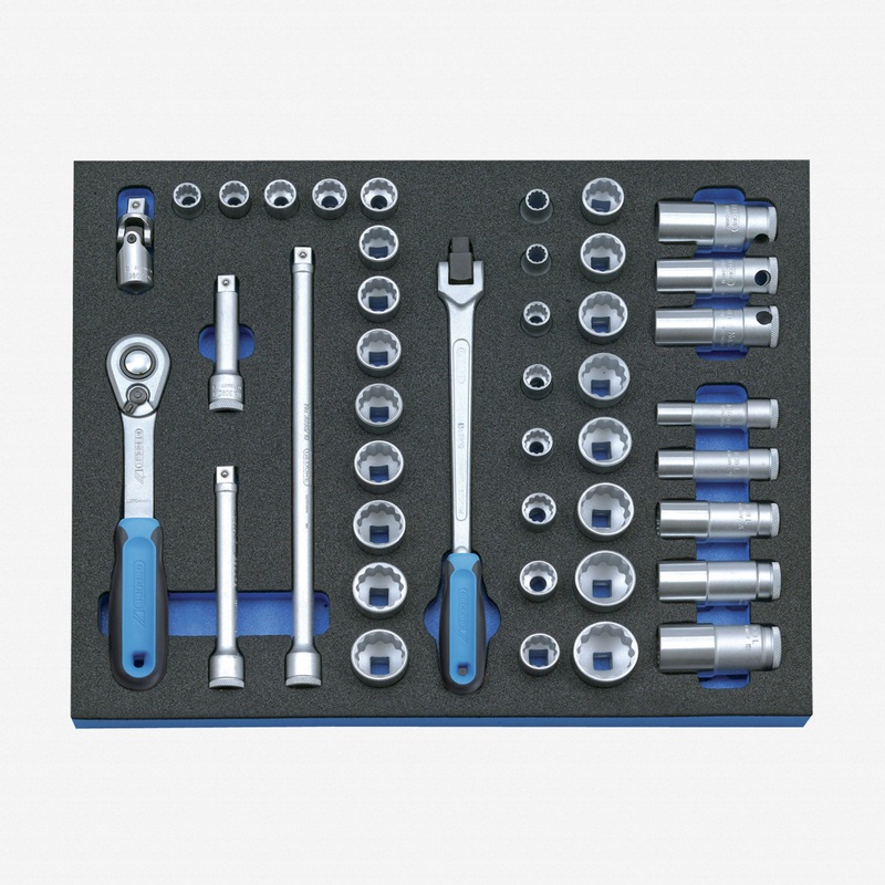 Gedore 2005 CT2-D 30 Screwdriver bit socket set 3/8" in 2/4 CT tool module, 43 pieces