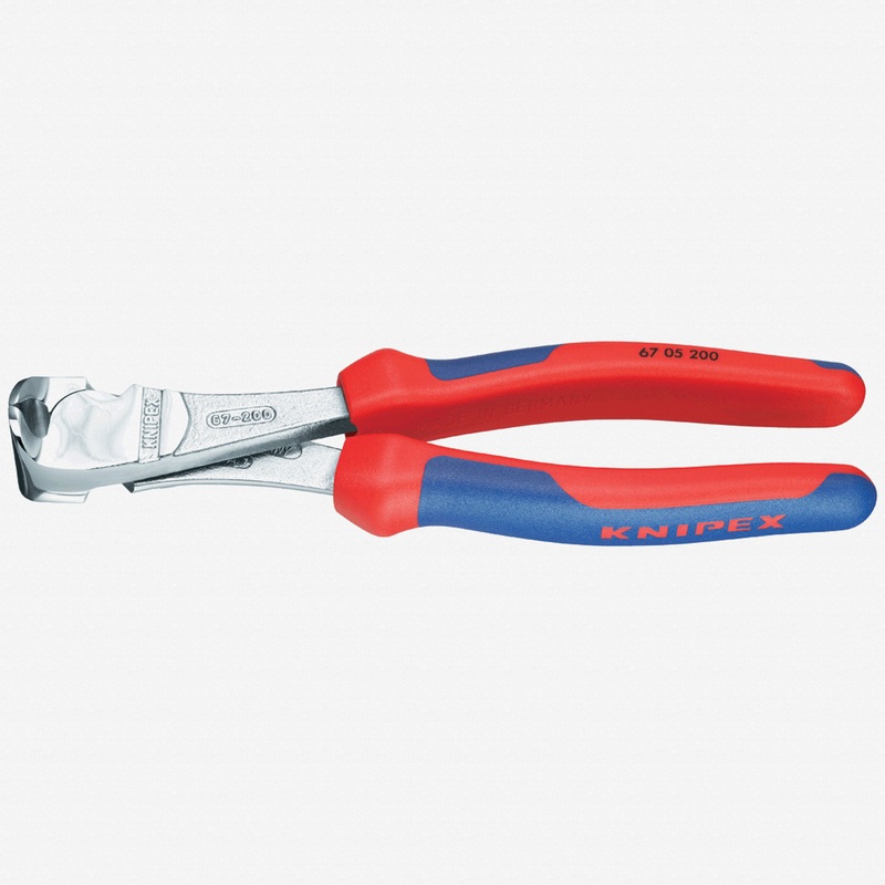 Knipex 8" High Leverage End Cutting Nippers - Chrome w/ MultiGrip