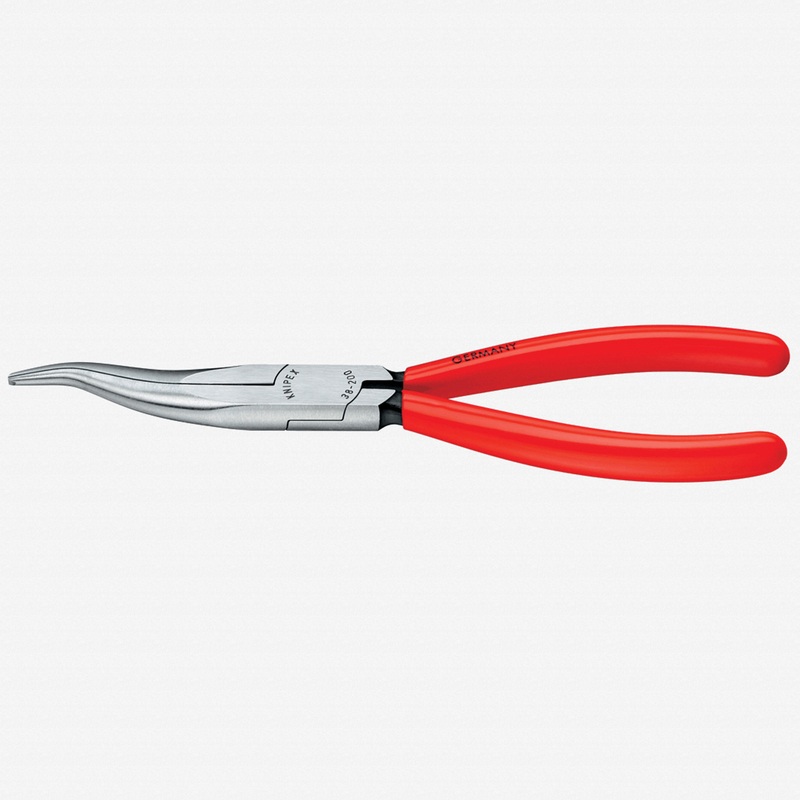 Knipex 8" Mechanic's Curved Pliers (Dolphin Nose) - Plastic Grip