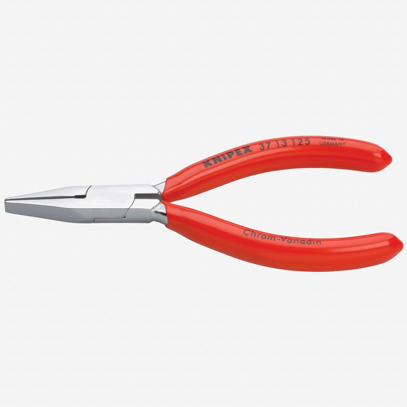Knipex Precision Mechanic's Gripping Pliers (flat jaws) - Chrome w/ Plastic Grip