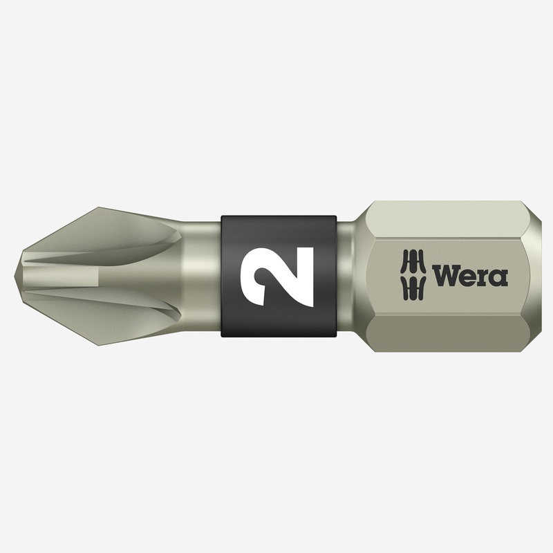 Wera 071021 #2 x 25mm Stainless Steel Pozidriv Torsion Insert Bit