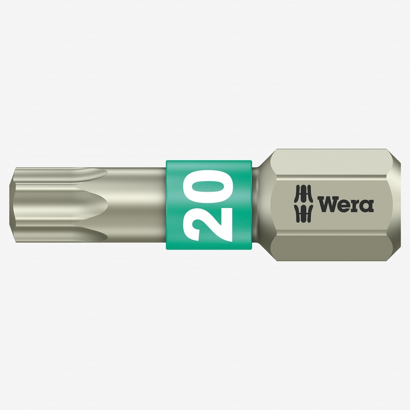 Wera 071034 T20 x 25mm Stainless Steel Torx Torsion Insert Bit
