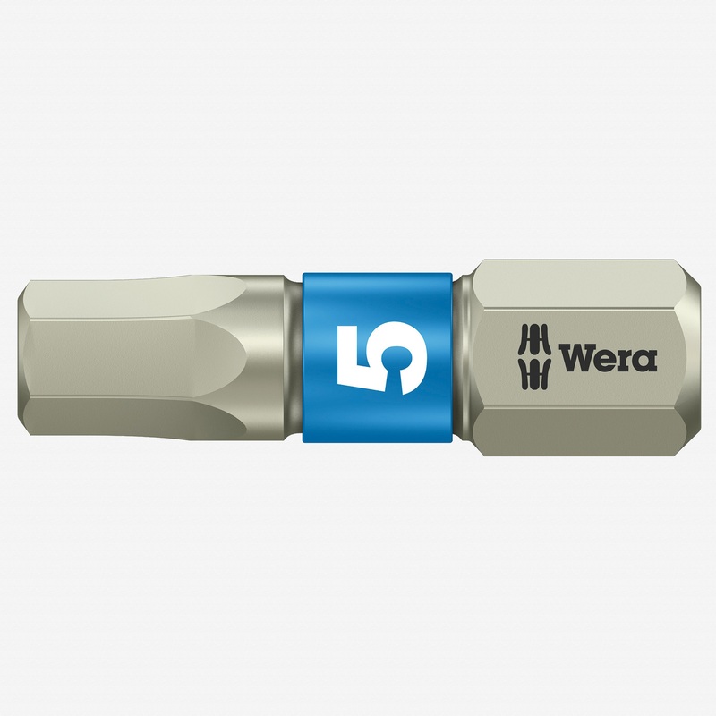 Wera 071075 5 x 25mm Stainless Steel Hex Torsion Insert Bit