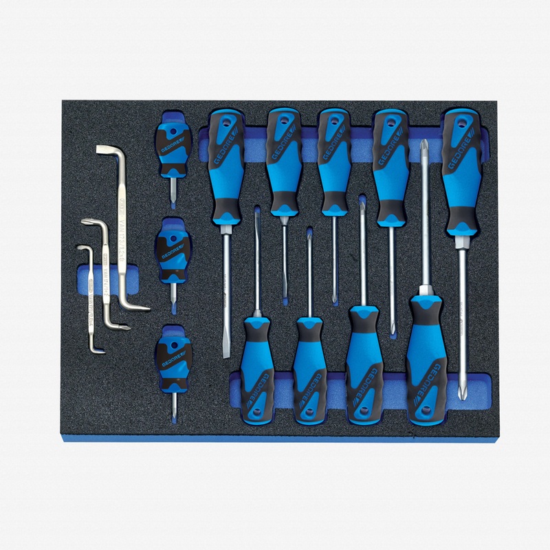 Gedore 2005 CT2-2160 Screwdriver set in 2/4 CT tool module, 15 pieces