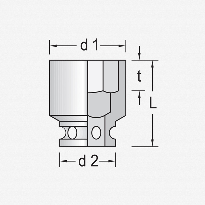 Gedore K 20 5.5 Impact socket 1/4" 5.5 mm