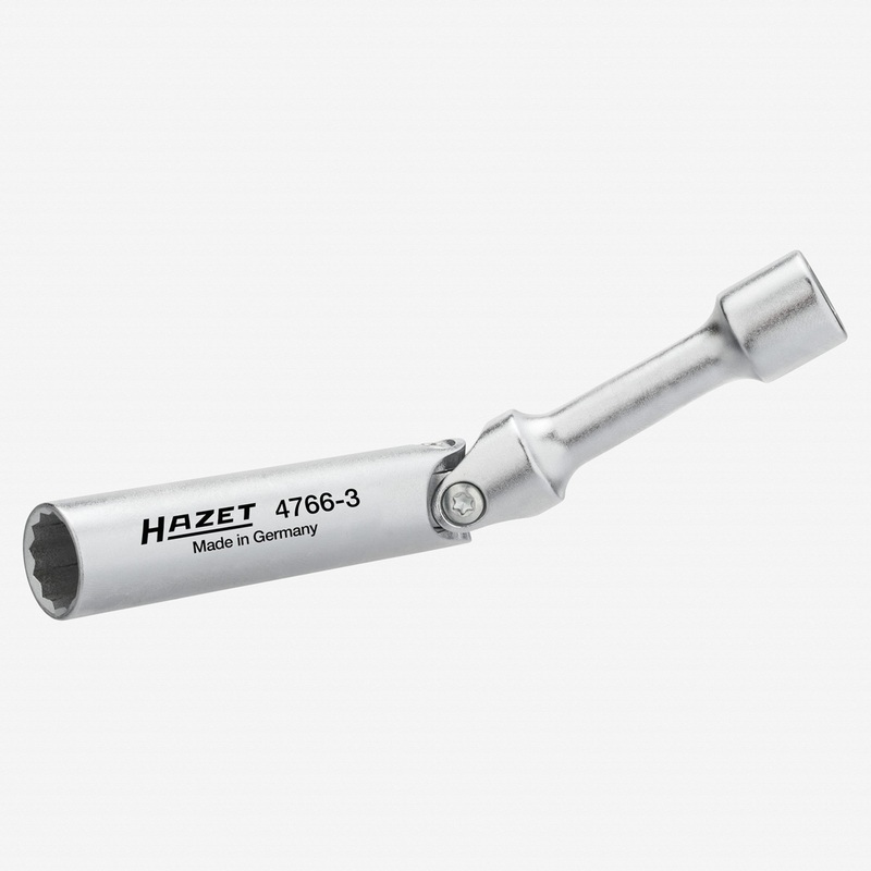 Hazet 4766-3 Spark Plug Wrench, Hinged Design, 14 mm
