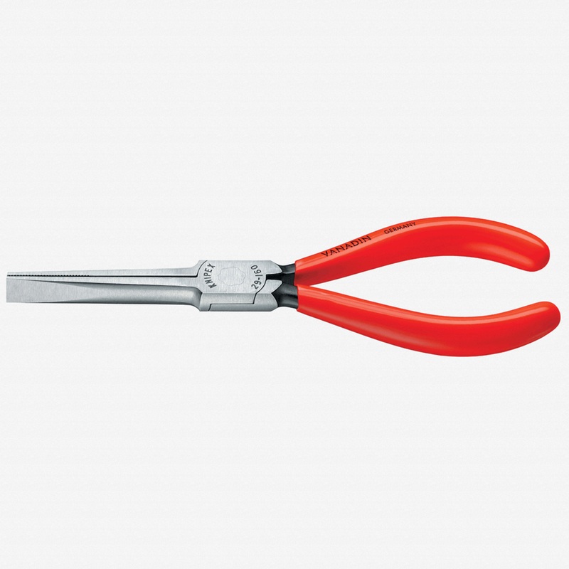 Knipex 6.3" Telephone Pliers (flat jaws) - Plastic Grip