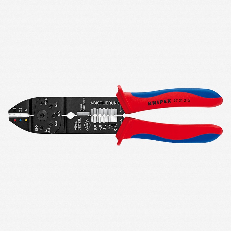 Knipex Crimping Pliers - insulated terminals and plug connectors - Plastic Grip