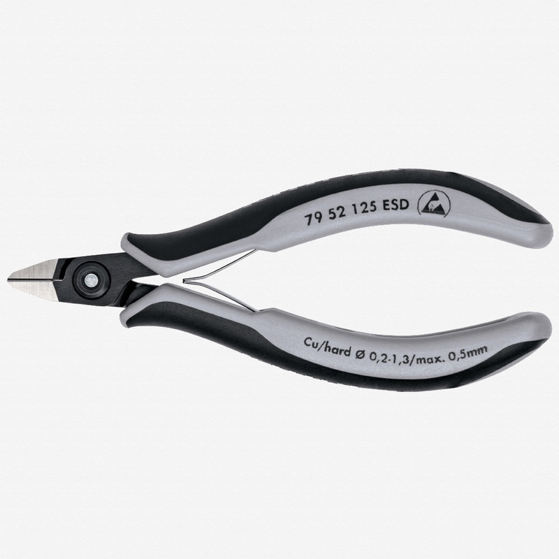 Knipex ESD Precision Electronics Diagonal Cutters Pointed Head w/ Very Small Bevel and Lead Catcher - MultiGrip