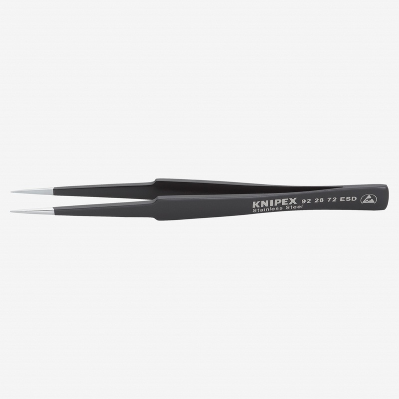 Knipex ESD Precision Tweezers needle-point American shape, straight pattern