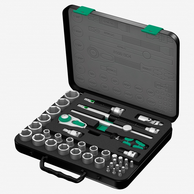 Wera 003647 Zyklop Ratchet Premium 1/2" Drive SAE Set