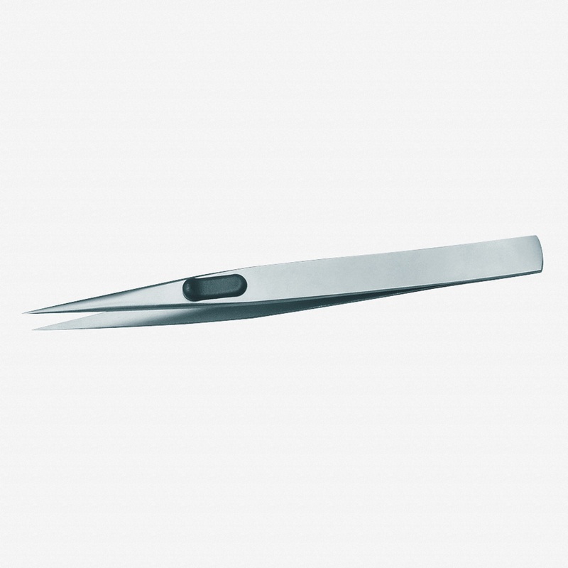 Gedore 722-1 Precision tweezers, flat, satin non-glare finish