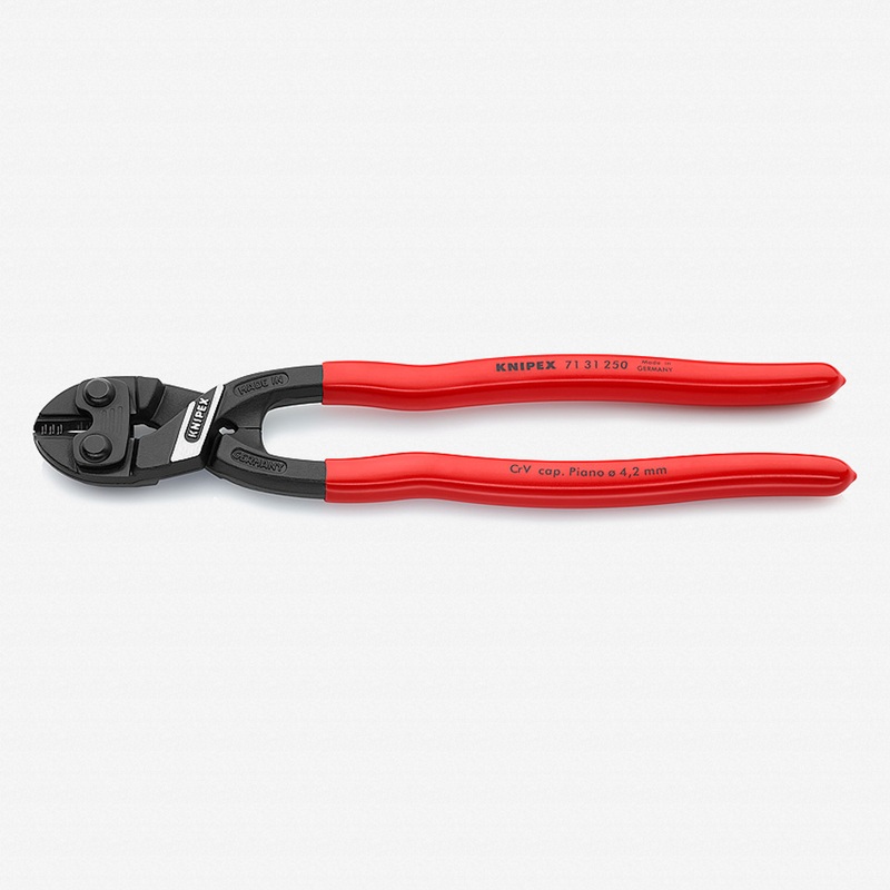 Knipex 10" CoBolt XL Compact Bolt Cutters - Plastic Grip with Notch