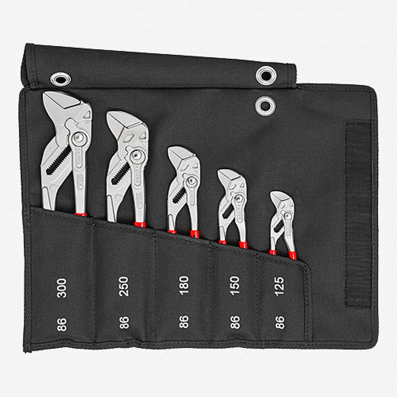 Knipex 5 Piece Pliers Wrench Set with Tool Roll