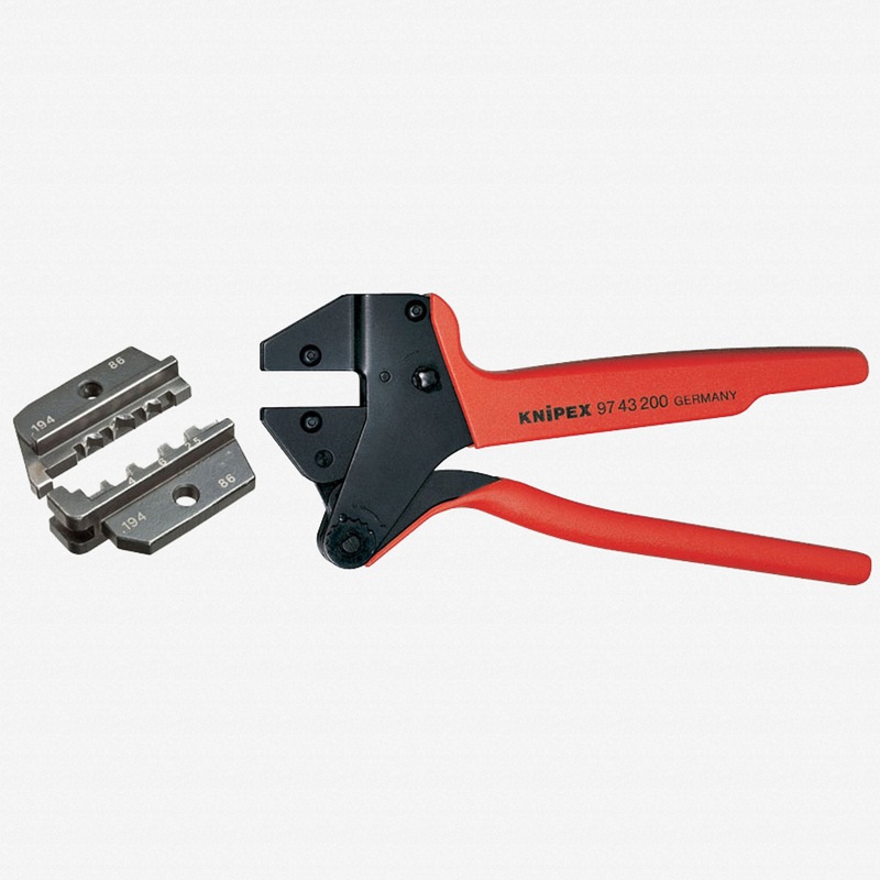 Knipex Crimp System Pliers and Crimping Die - solar cable connectors MC3 (Multi-Contact) w/ Case