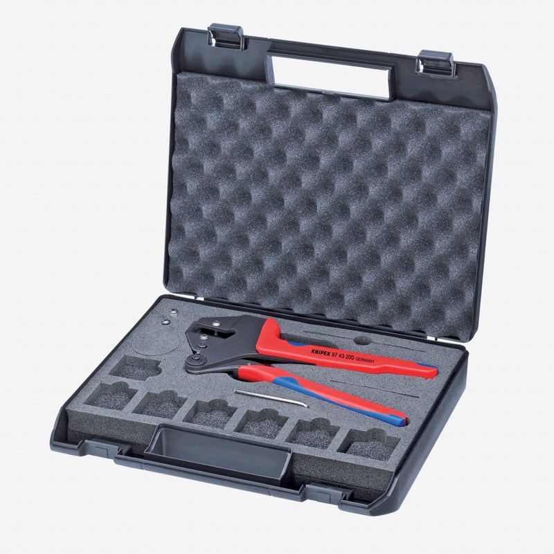 Knipex Crimp System Pliers for exchangeable crimping dies w/ Case