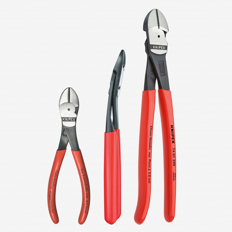 Knipex High Leverage Diagonal Cutters Set - Plastic Grip 6.3