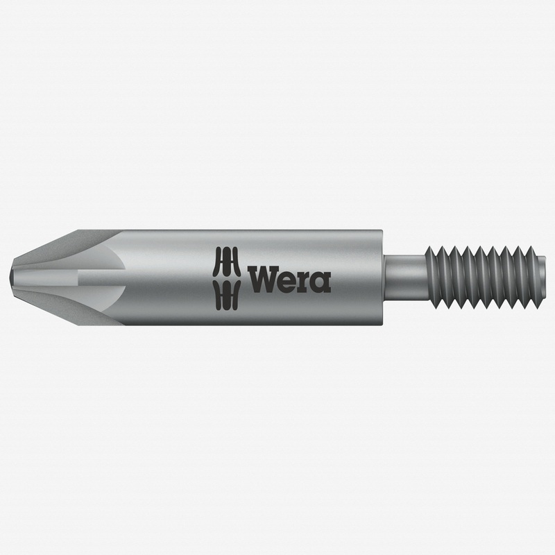 Wera 065096 PZ #2 x 33mm Pozidriv Bit, M 4 Thread Drive