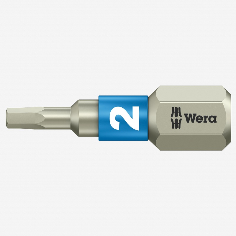 Wera 071071 2 x 25mm Stainless Steel Hex Torsion Insert Bit